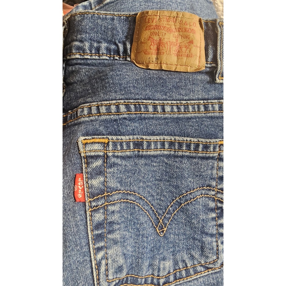 LEVI'S 517‎ Stretch Flare Jeans Girls Size 14 Medium Wash Y2K Bootcut - Picture 6 of 6